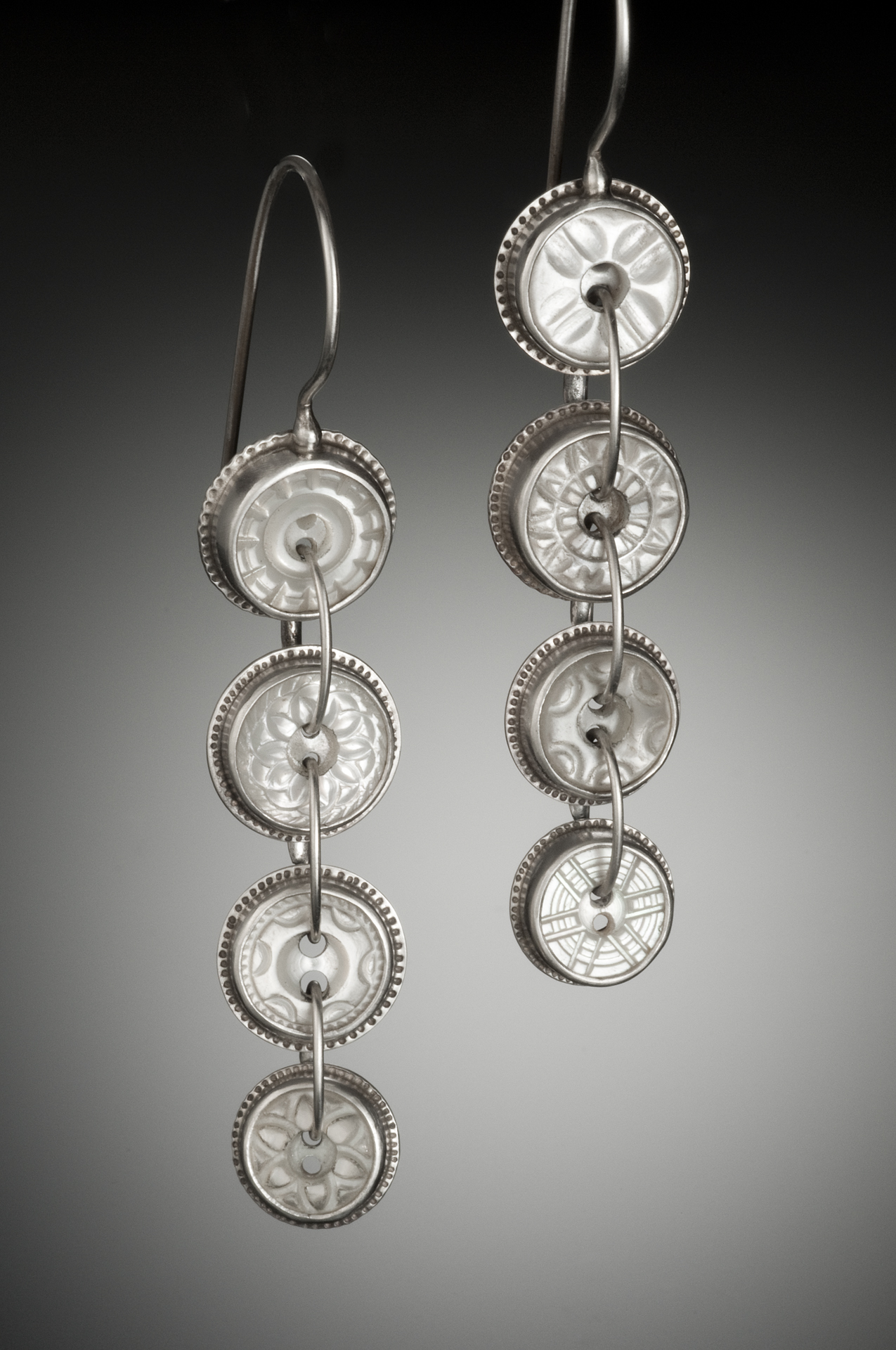 NISA Jewelry Diminutive Antique Button earrings