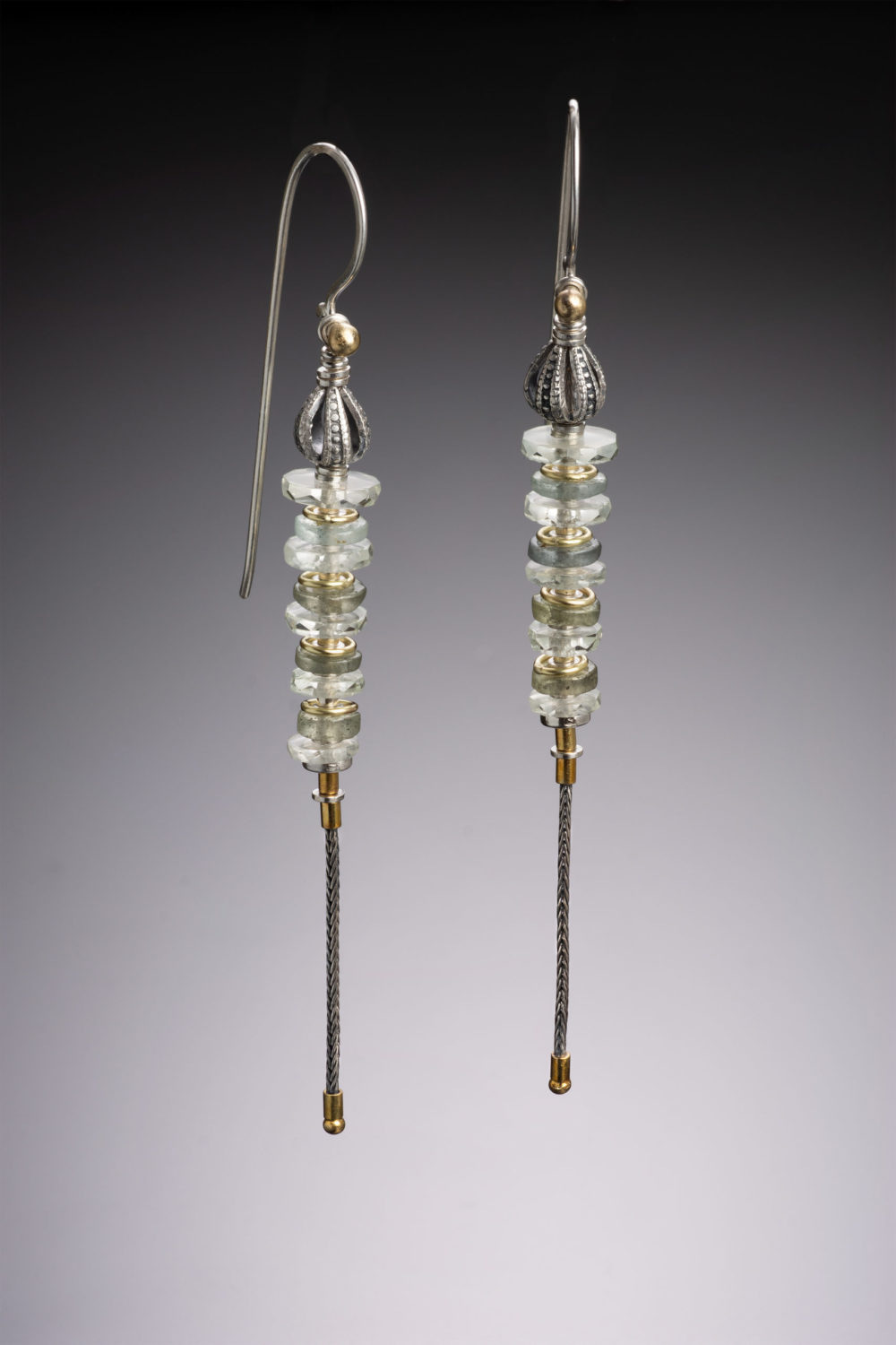 NISA Jewelry, prasiolite earrings