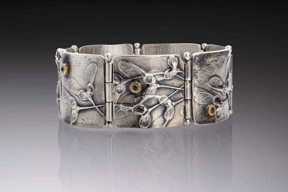 NISA Jewelry Samara Panel Bracelet with black diamonds