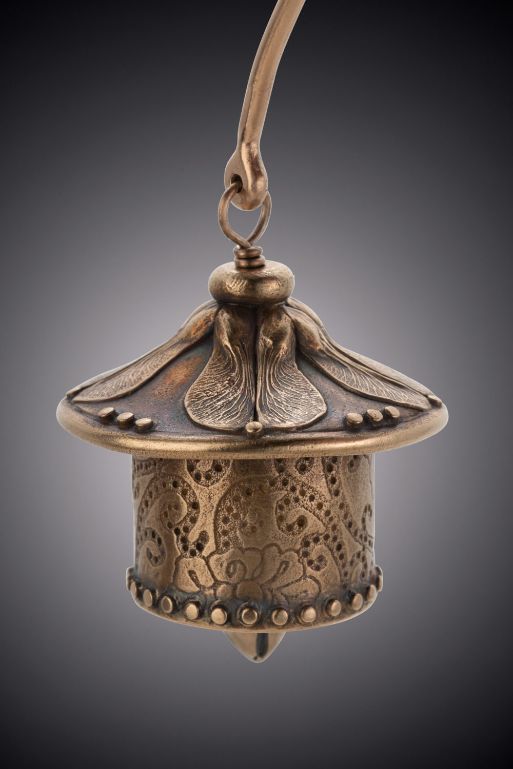 NISA Jewelry Bronze Samara Bell detail